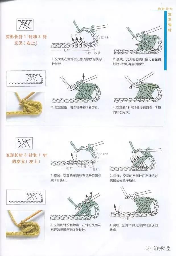 小花一线连钩针美衣图解,新手钩针编织基础入门图解