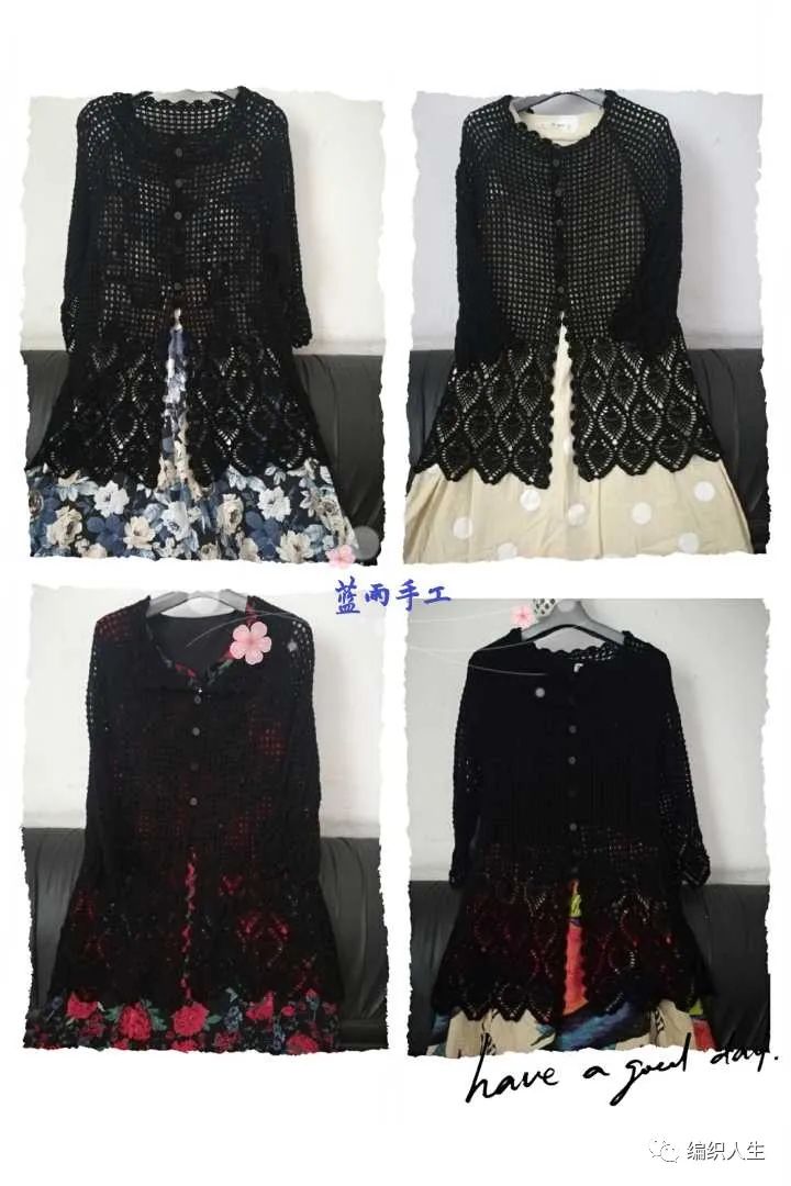 粗蕾丝线钩针编织夏季开衫,钩针蕾丝长款开衫图解