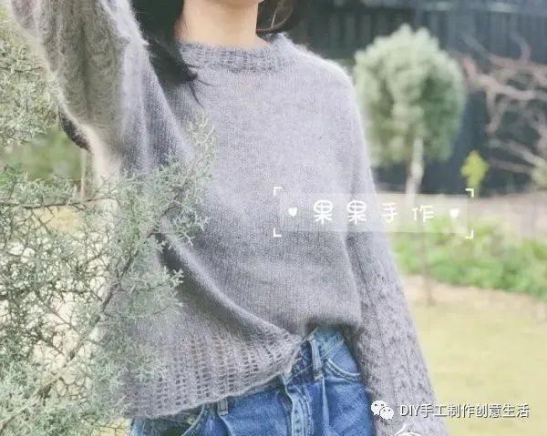 宽松塌肩袖毛衣新款手工编织,毛衣手工编织泡泡袖教程