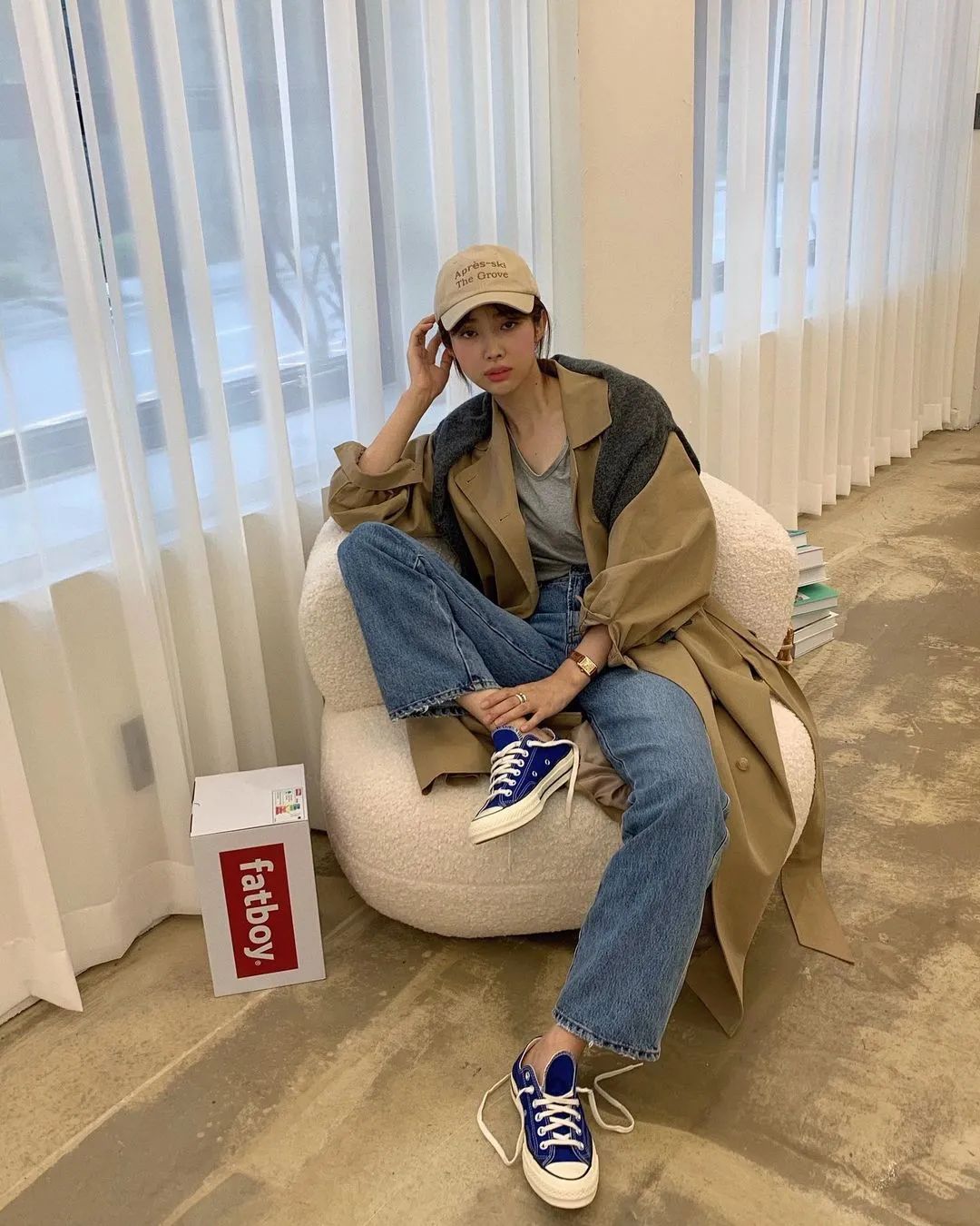 潮韩穿搭女,韩国明星秋装穿搭