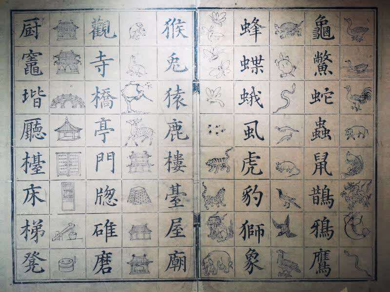 世界上最早的看图识字的蒙学书,五岁看图识字