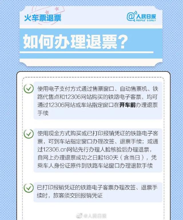 春运机票火车票退改签须知来了！注意事项详情出行必备春运期间小型客车免收高速通行费