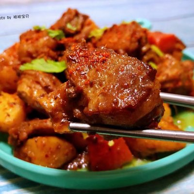 红烧羊肉前腿最好吃的做法,老东北美食红烧羊肉的做法