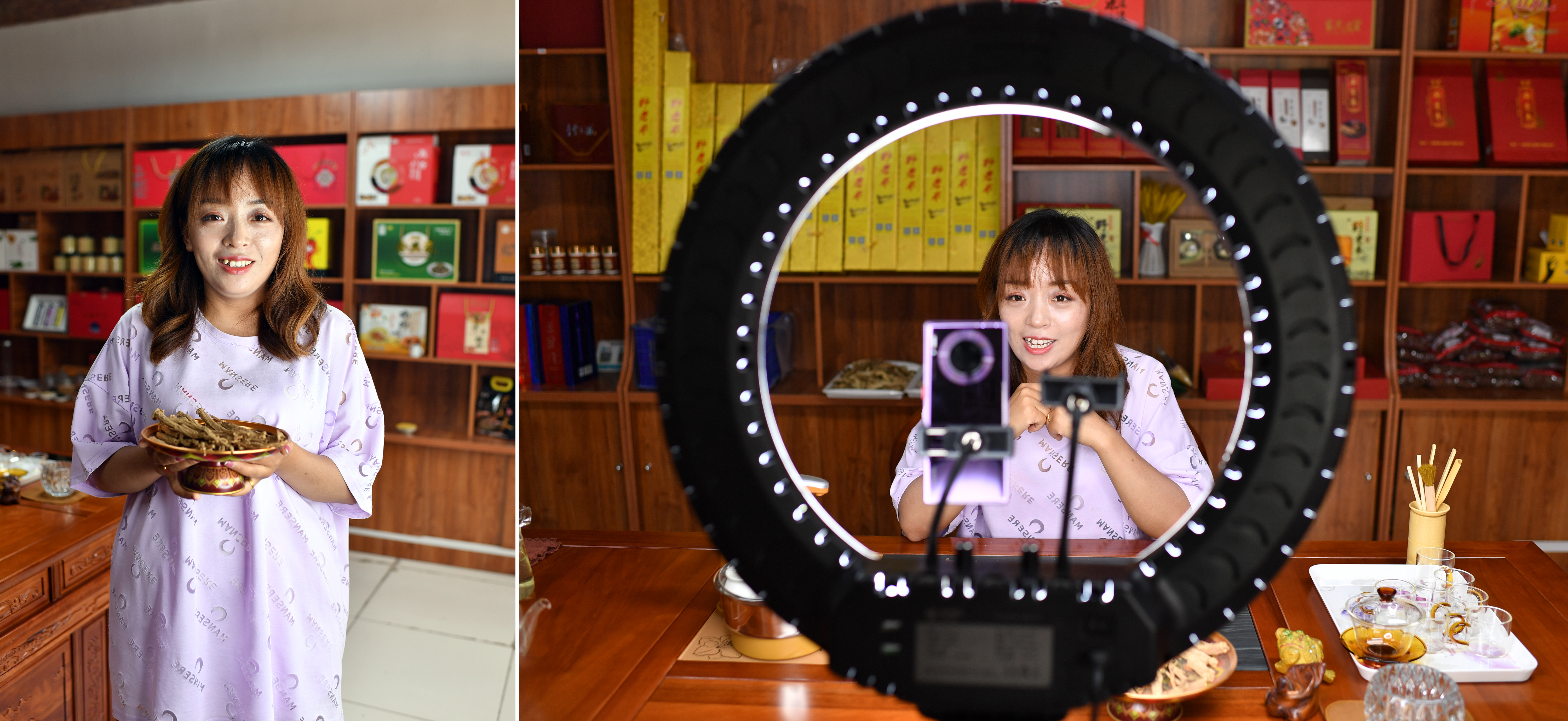 村里的直播达人,村里的年轻人直播