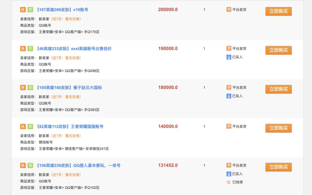 解密游戏灰色地带：一个账号20万元，“天价”游戏商品是谁在买卖？