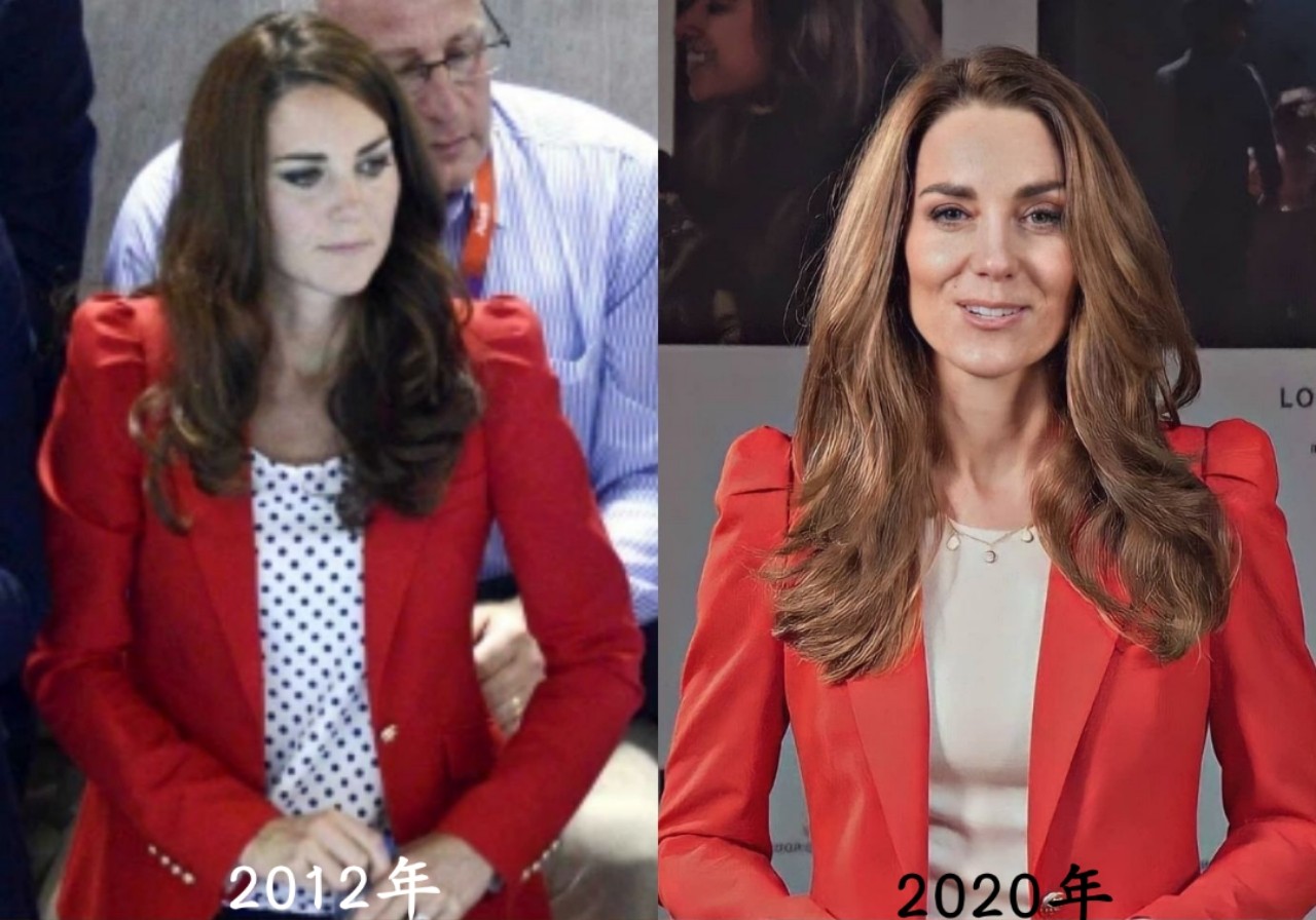 凯特全身红裙穿搭,凯特最新着装