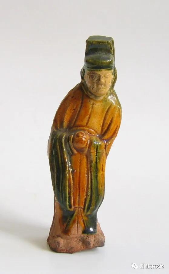 山东淄博窑三彩金代武士俑,淄川陶瓷工艺品