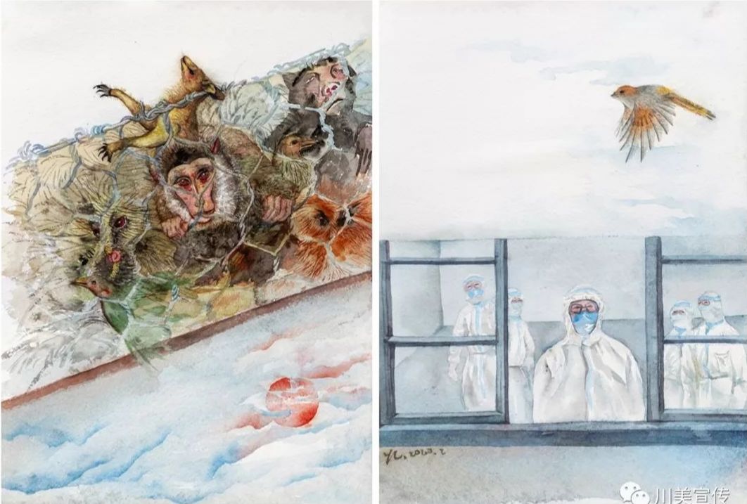 抗击疫情主题国画展,抗疫主题展览