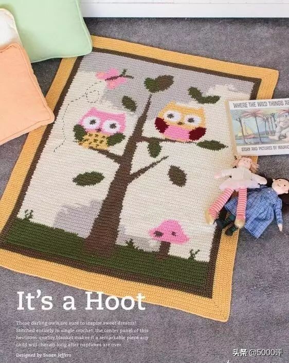 编织宝宝毯教程,编织漂亮婴儿卡通毯子