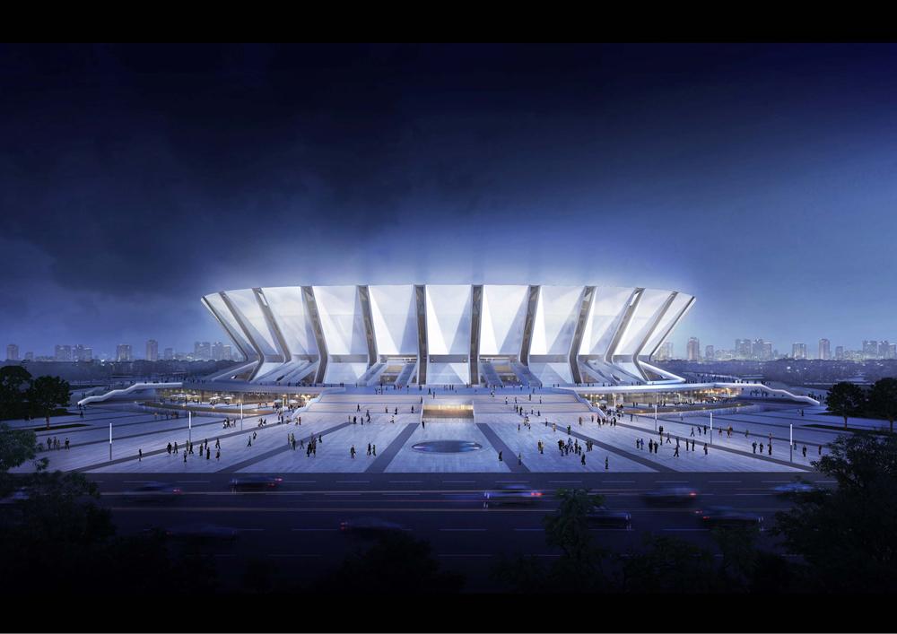 昆山专业足球场设计,民国风格足球场设计