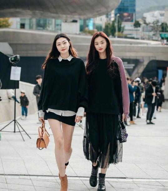韩系时尚街拍简约优雅高级,韩国西装短裙穿搭