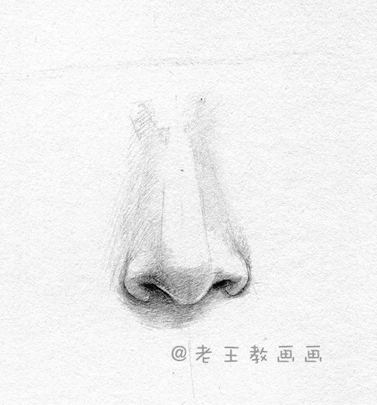 素描五官鼻子的绘画步骤,石膏素描五官鼻子