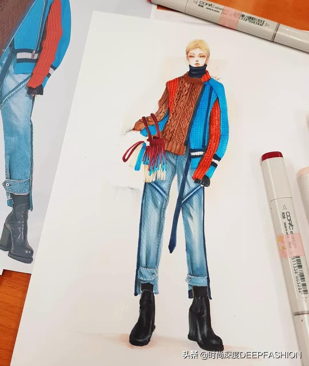 服装设计图三张,服装设计系列效果图