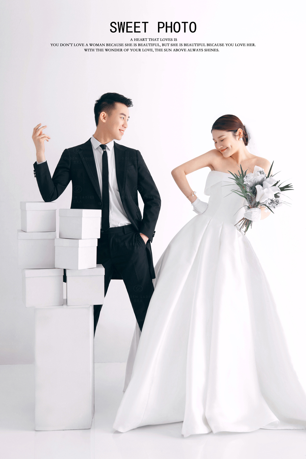 极简光影婚纱照氛围好太绝了,值得珍藏一生的室内婚纱照