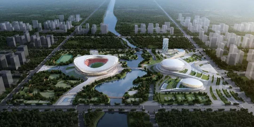 临沂城区设计全景图,临沂最新体育馆建设