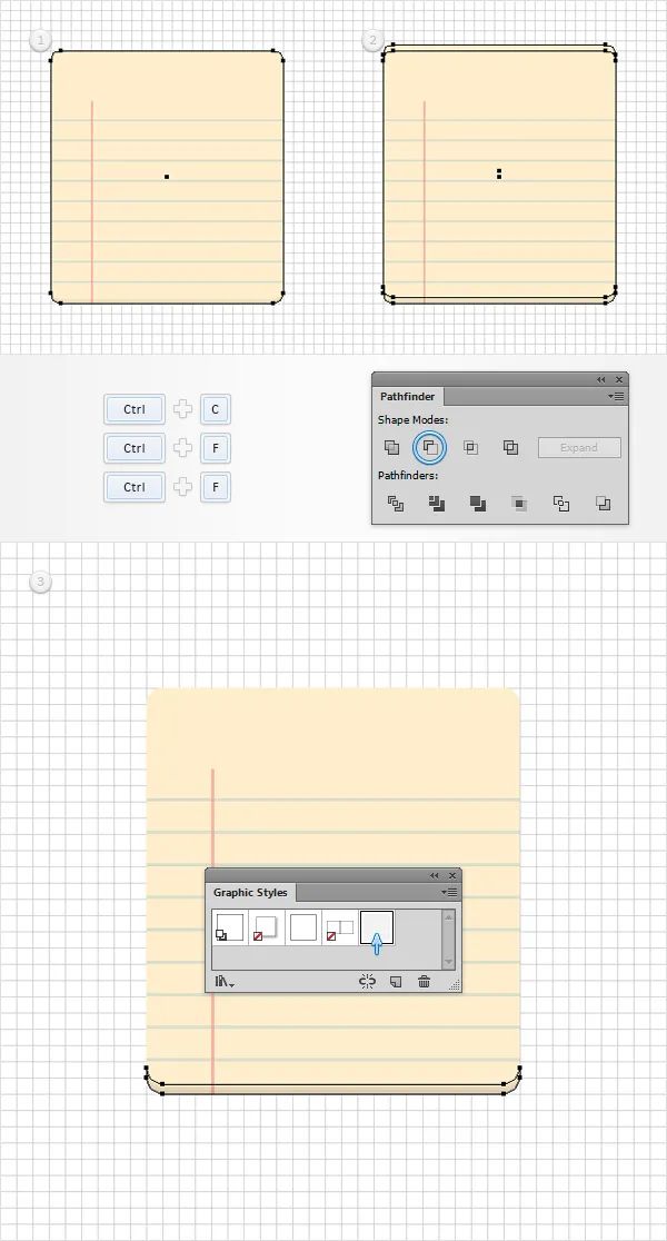 ai软件怎么做收藏夹图标,ai记事本图标制作