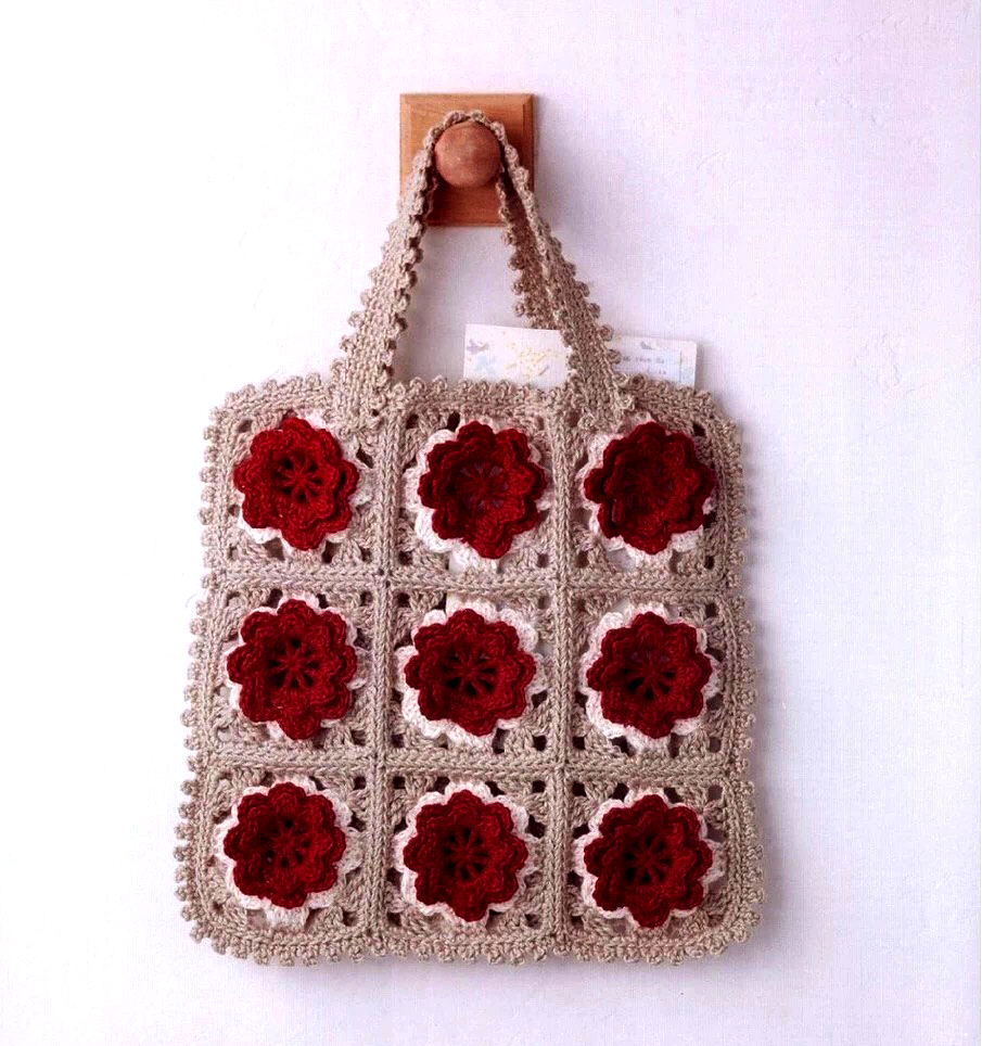 单肩斜挎钩针包包图解大全,小恐龙包包钩针编织图解教程