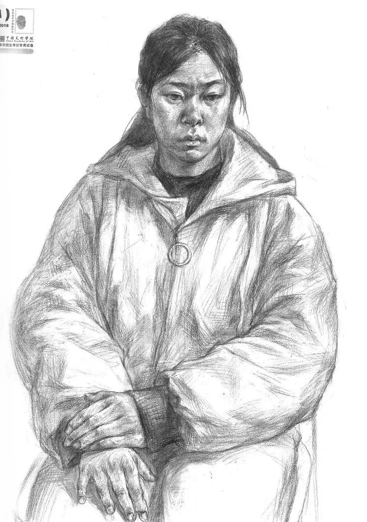 2018年国美色彩高分卷,国美素描高分