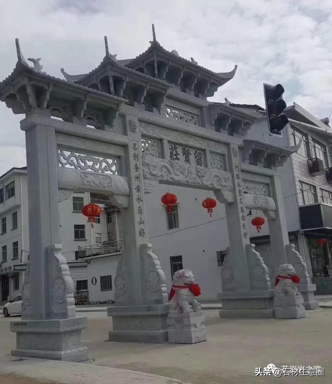 石牌坊石雕图片大全,各样式的石牌坊