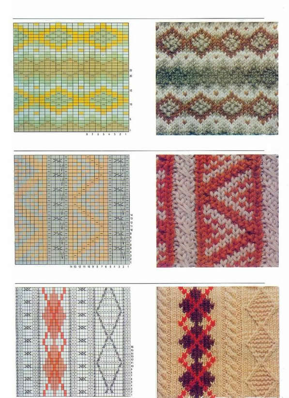 很美的提花毛衣四款附图解,一些漂亮的提花毛衣花样推荐