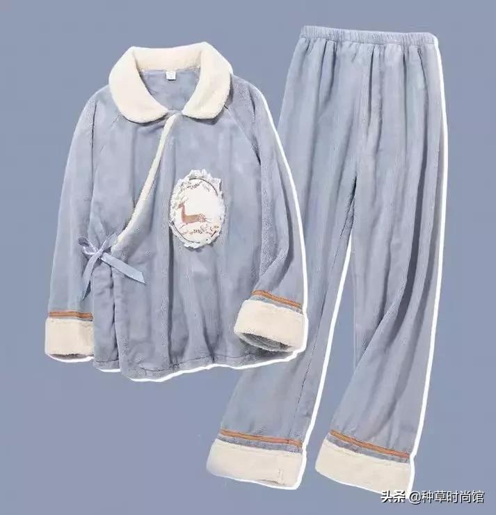 各类款式超好看的睡衣安排一下,女士出街加绒加厚睡衣
