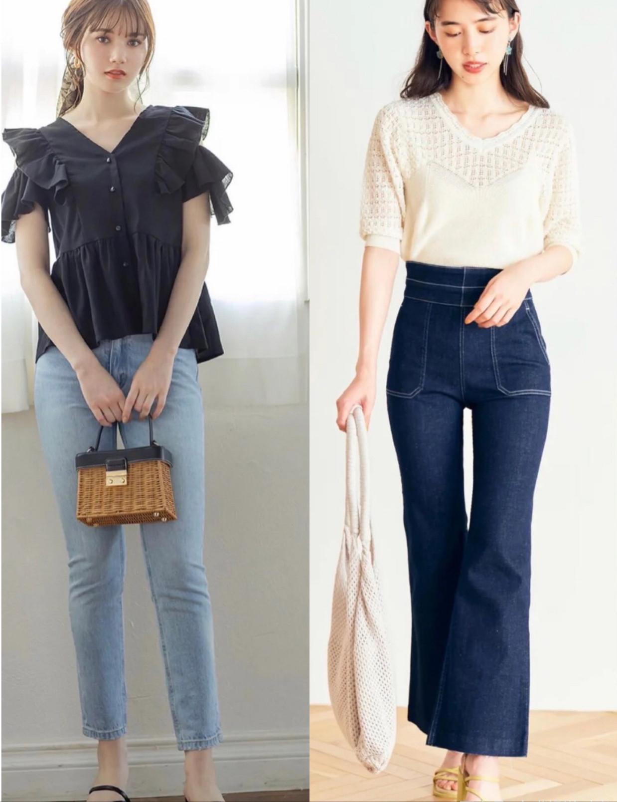 牛仔裤搭配风格夏天穿的,短牛仔裤怎么搭配才更好看夏季