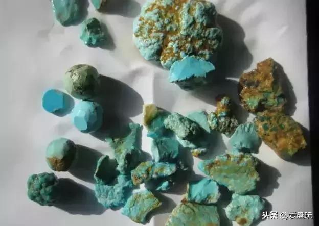 美国天然绿松石真品,美国老料绿松石