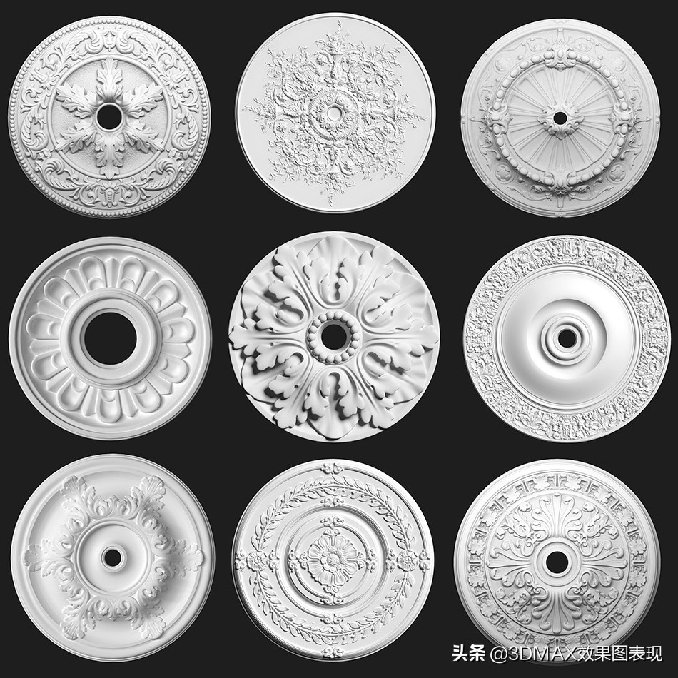 欧式建筑花纹装饰图,su欧式雕花模型