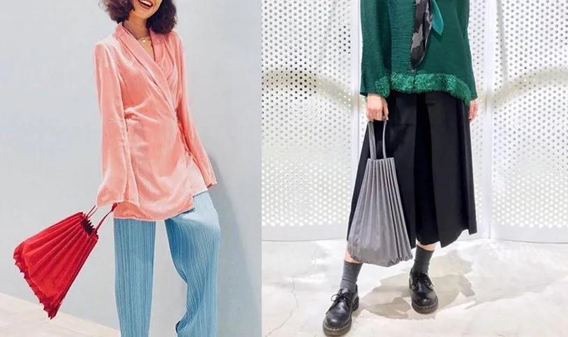 菱格褶皱链条包三宅一生,三宅小众菱格包