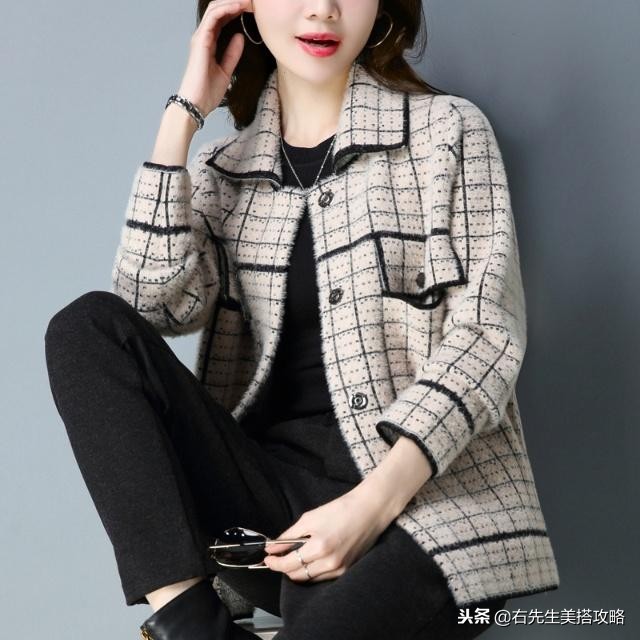 仿貂绒皮毛一体妈妈皮草,皮草仿貂绒穿搭