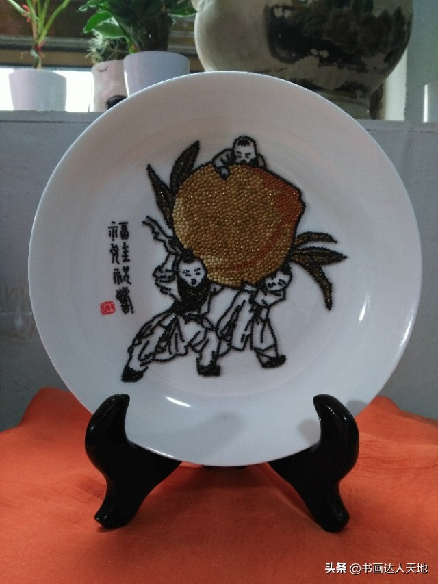 做五谷手工画需要什么豆子,儿童手工制作五谷杂粮贴画