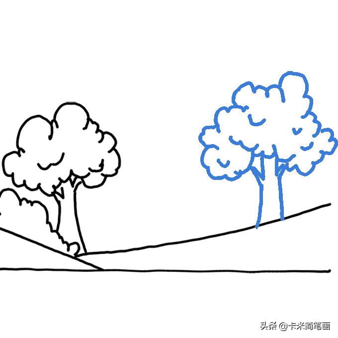 森林简笔画简单又漂亮幼儿园,森林简笔画简单又好看