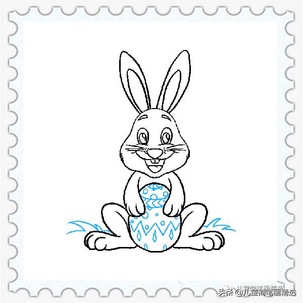 6-12岁儿童简笔画简单又可爱兔子,画小兔子和小熊简笔画