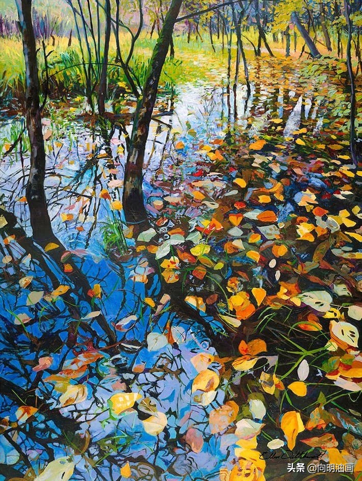 美国艺术家艾伦·迪特布兰特魔法森林的叶子沙沙作响