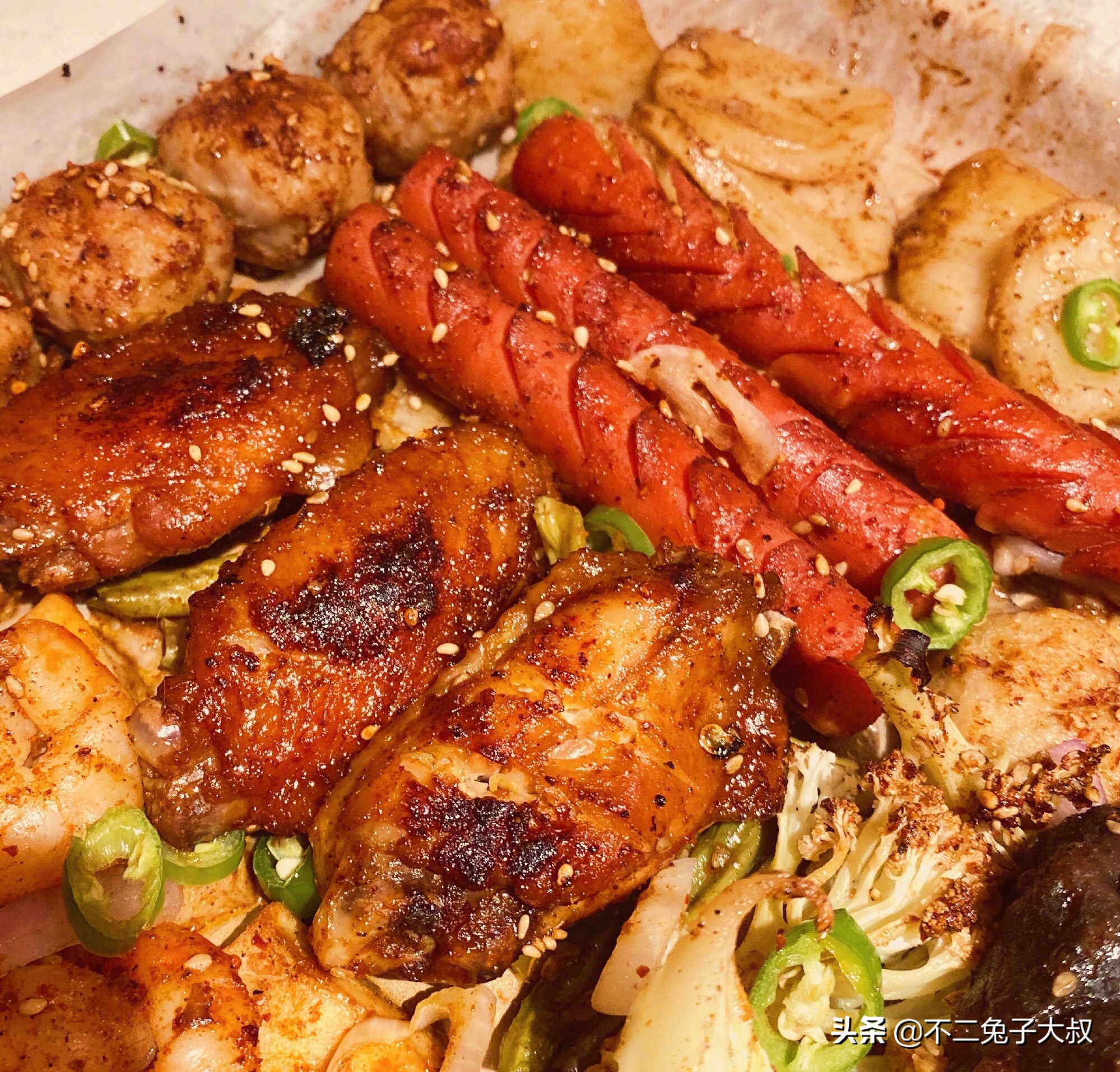 平底锅版的烧烤真的有灵魂真的香,连做几次发现了烧烤新技能