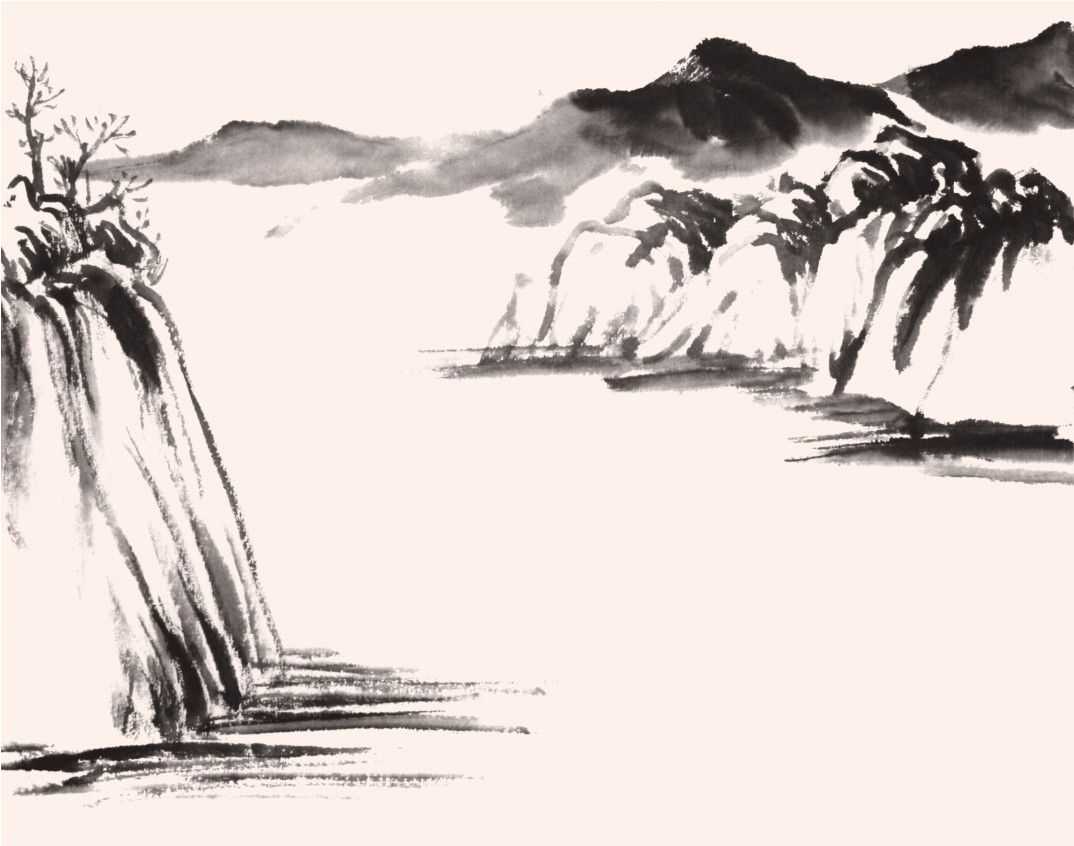 山水画教程水彩风景简单,山水画画水教学视频