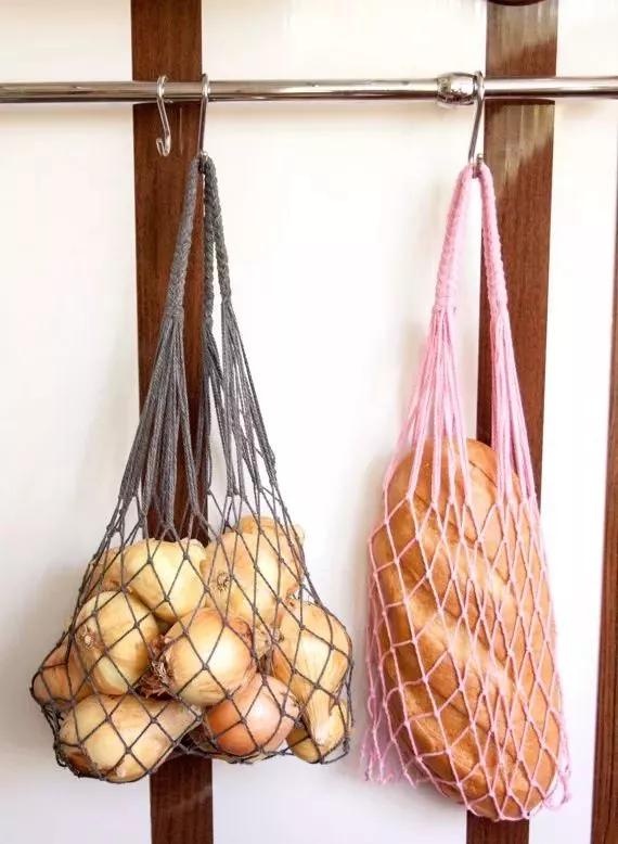 钩织网兜手袋,钩织收纳网兜小包最新