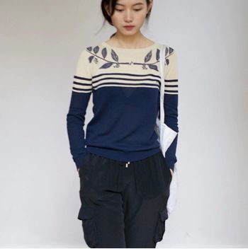 连衣裙毛衣秋冬穿搭,克莱因蓝毛衣穿搭秋冬