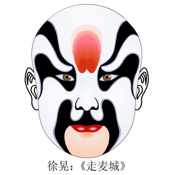 戏曲人物脸谱儿童画,自己创作的戏曲脸谱