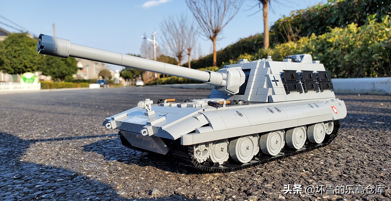 全冠积木斯图亚坦克测评,德国e100坦克积木