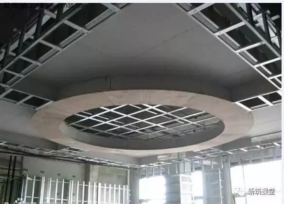 轻钢龙骨石膏板造型吊顶施工视频,石膏板天花吊顶施工全过程