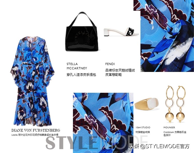 风情万千复古印花,法式风情印花长裙