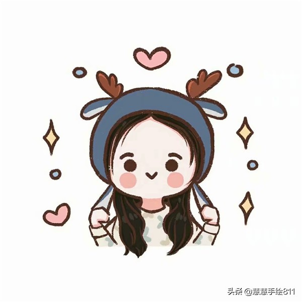 卡通头像女生简单可爱图文,卡通手绘可爱头像女生