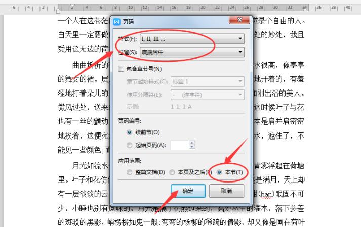 如何在Word中设置多重页码系统