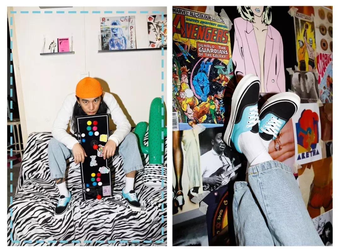 vans新款联名腰果花,vans黑白联名