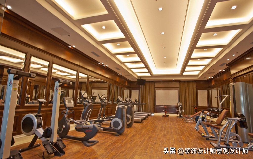 公司健身房设计效果图,书房健身房二合一设计效果图