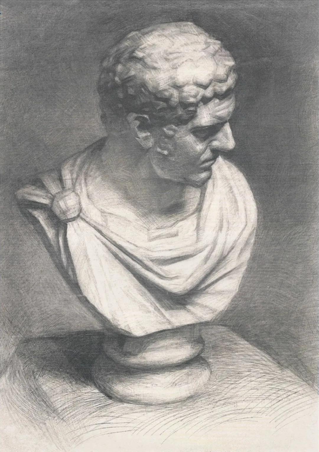 素描石膏像大师作品,石膏像名师