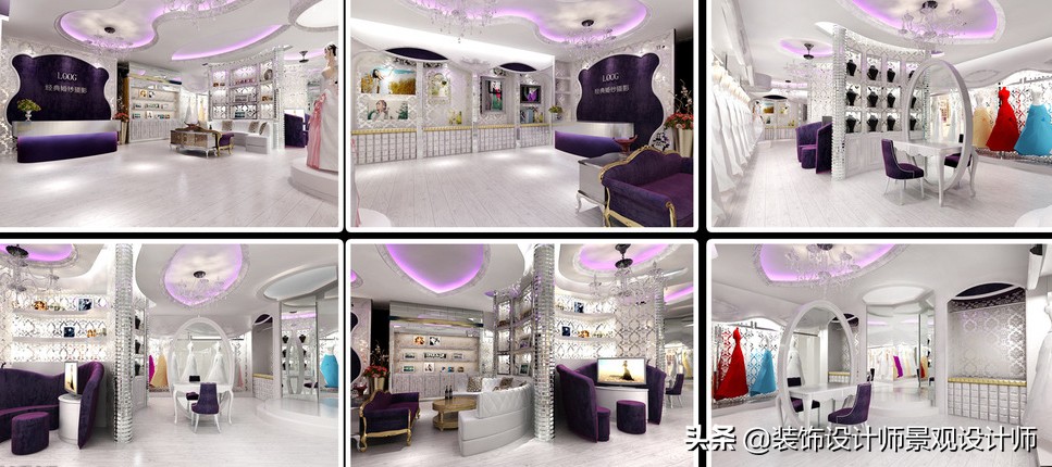 儿童影楼摄影实景布置,婚纱影楼设计功能分区