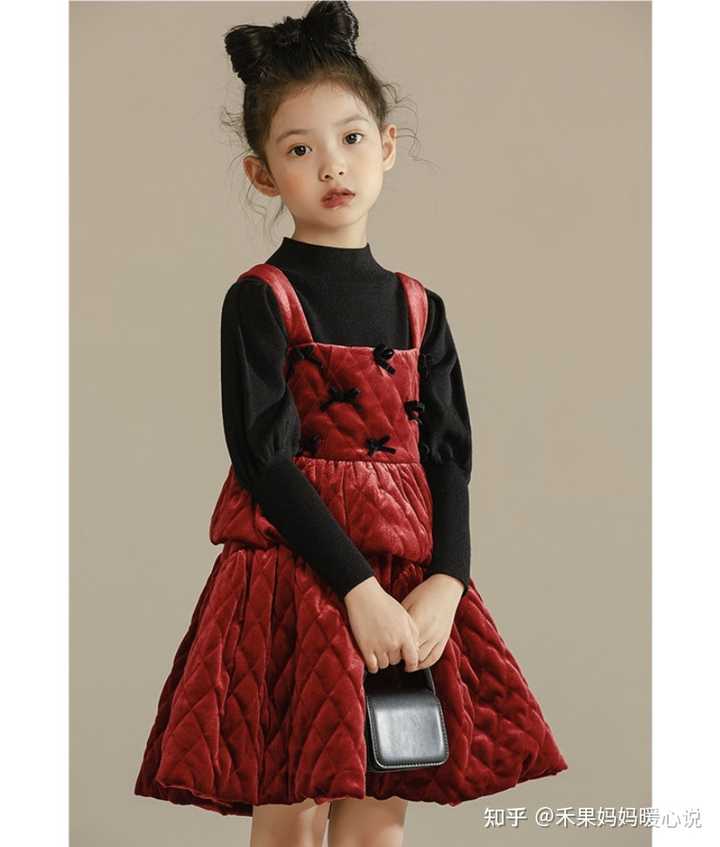 童装女童3-6岁公主裙冬款拜年,2023年最流行的衣服童装