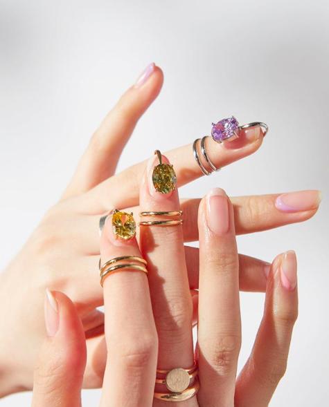 韩国女团风美甲短甲,韩国女团超流行美甲